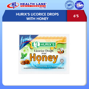HURIX'S LICORICE DROPS WITH HONEY (6'S)